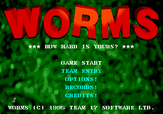 Worms (Europe) Title Screen